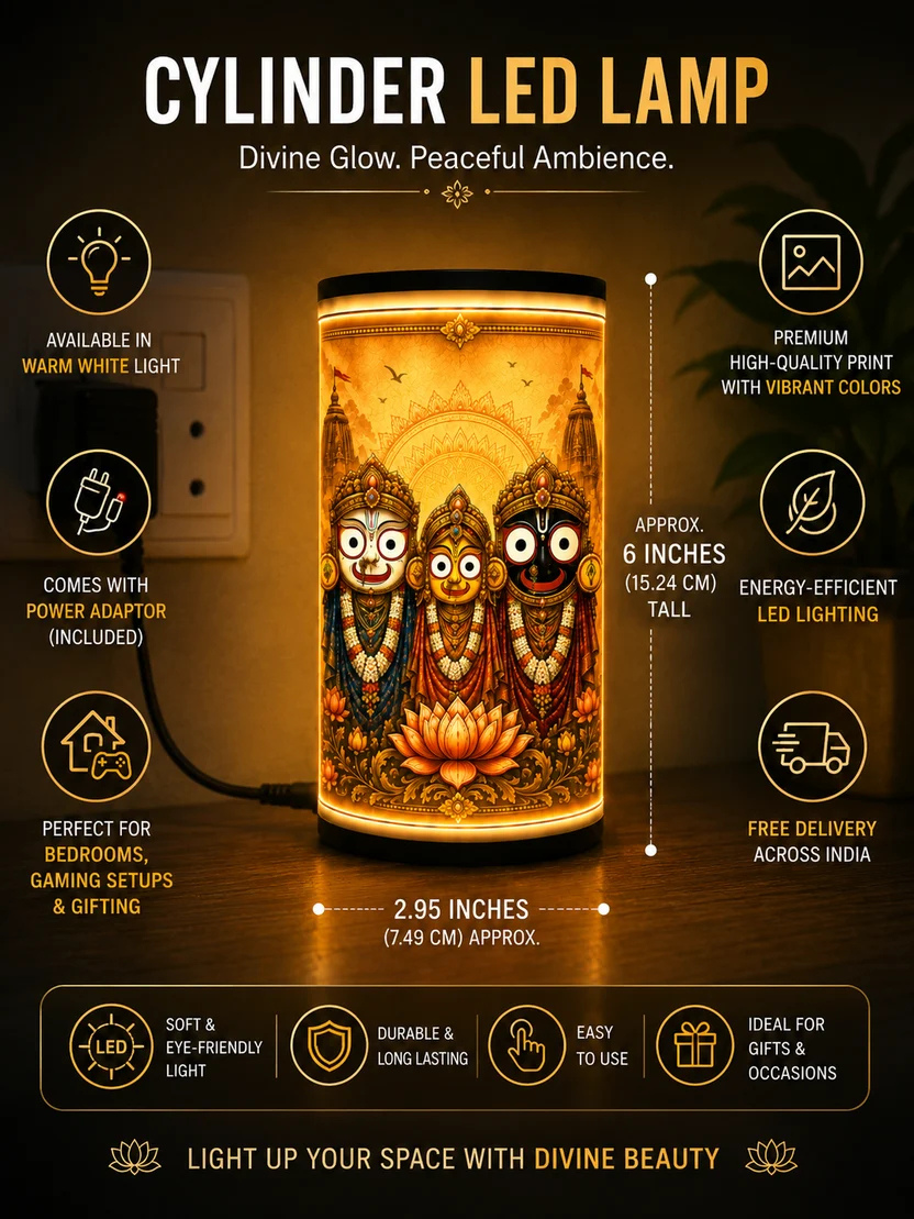 Shri Jagannath Devotional Cylinder LED Lamp
