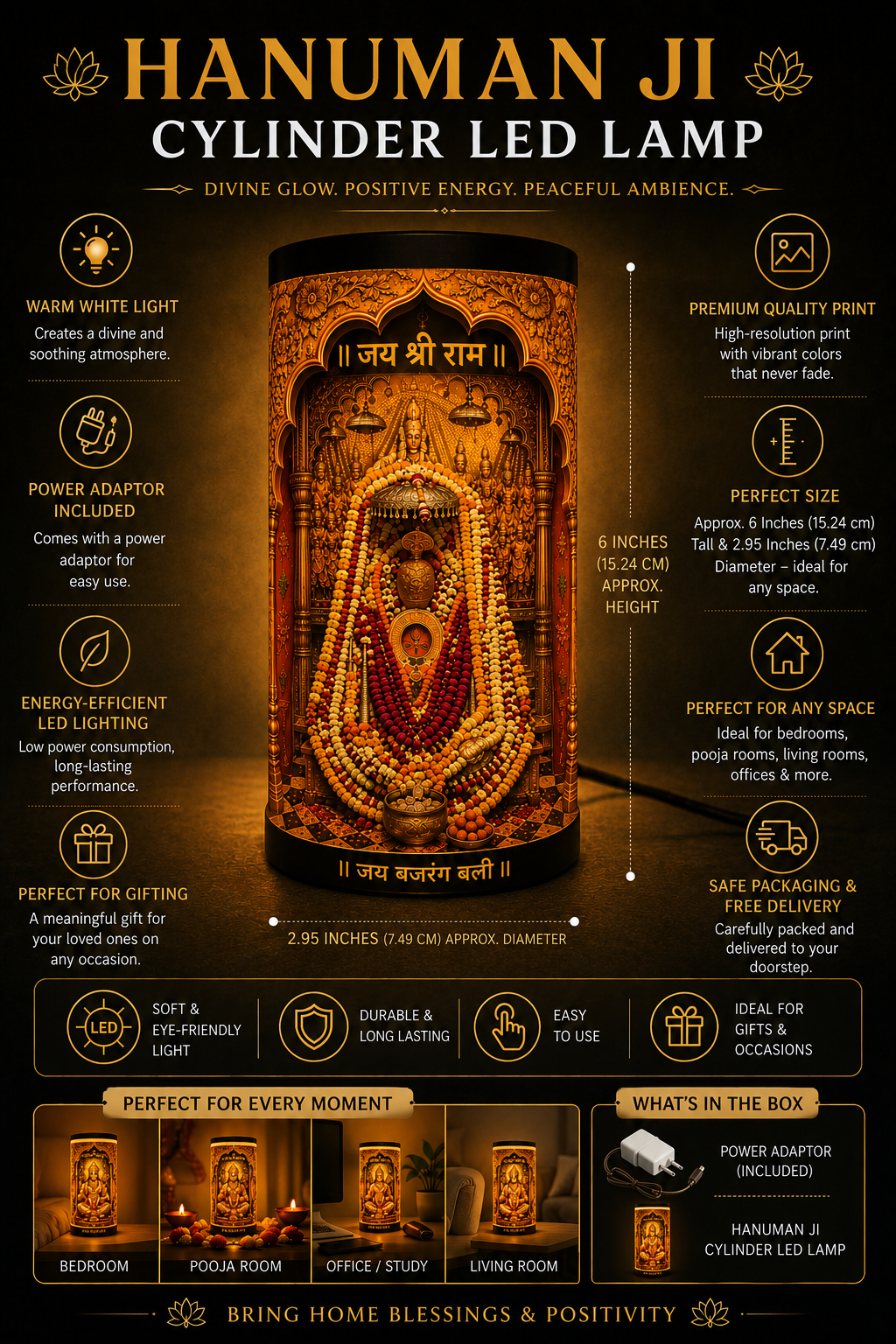 Shri Hanuman Garhi Mandir Ayodhya LED Lamp