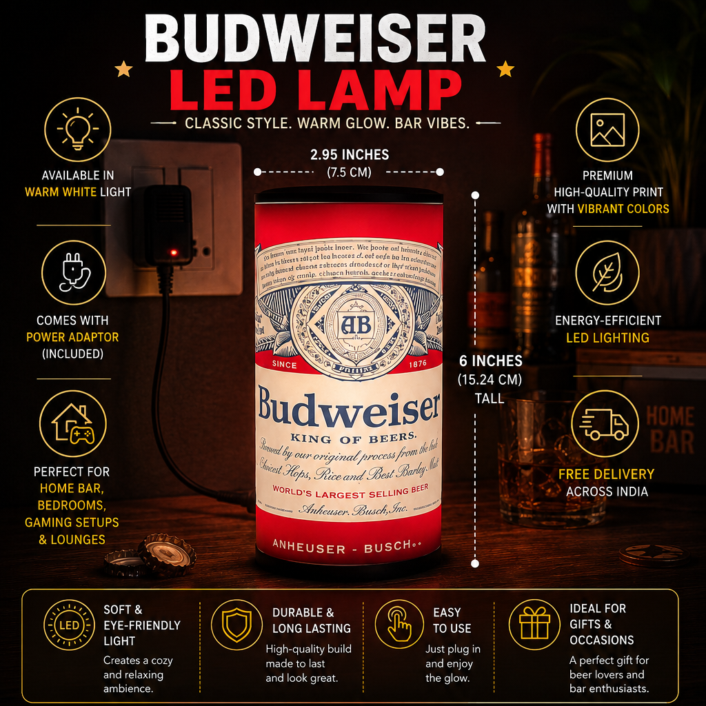 Budweiser-Inspired LED Lamp