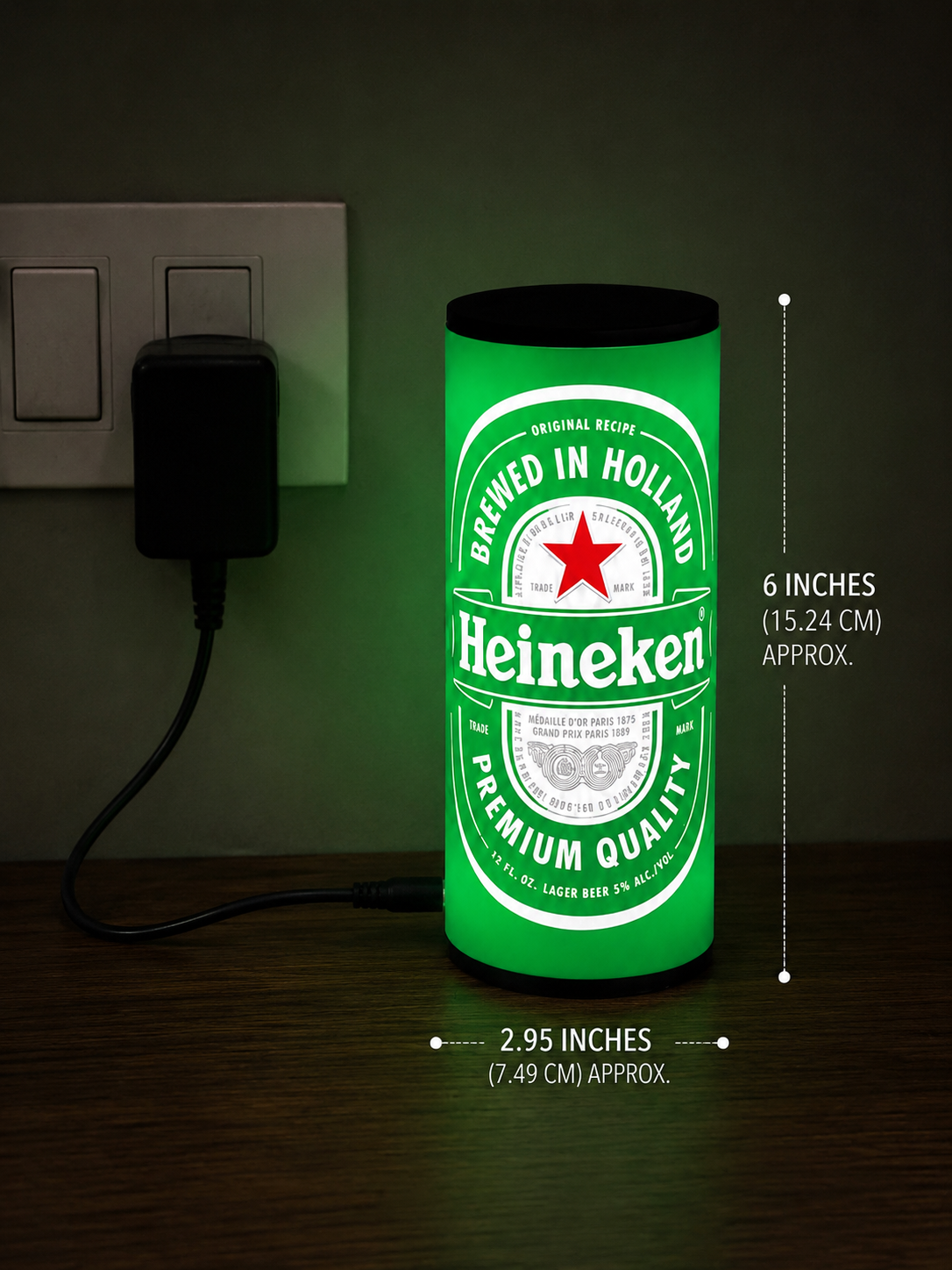 Heineken-Inspired LED Lamp