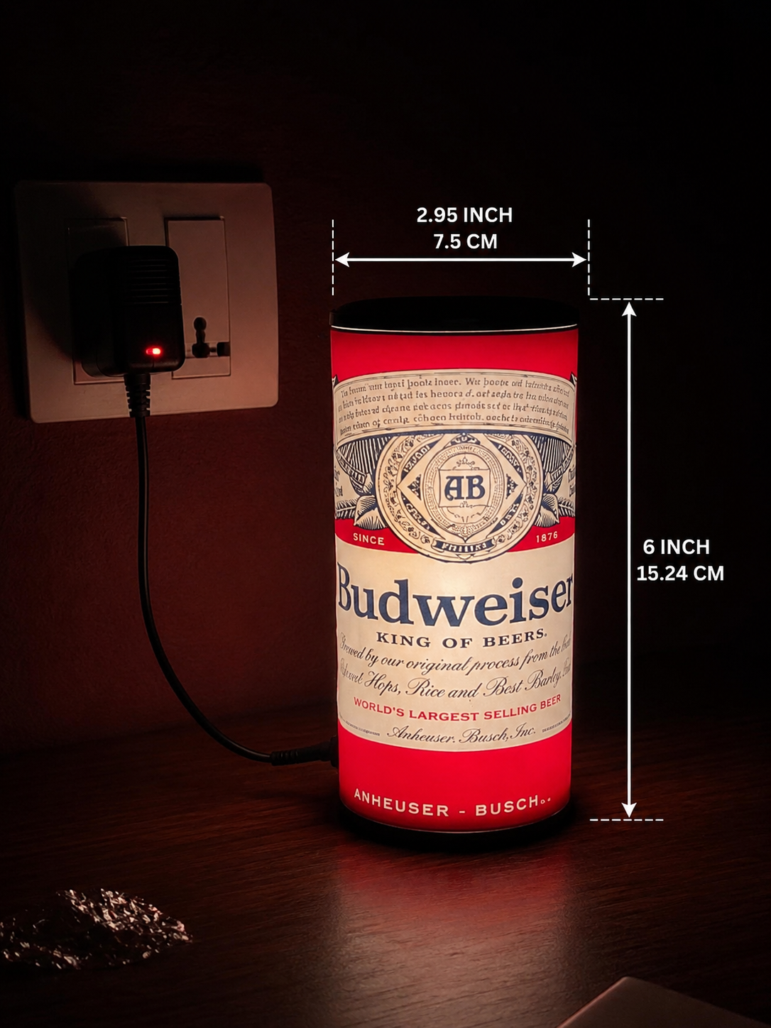 Budweiser-Inspired LED Lamp