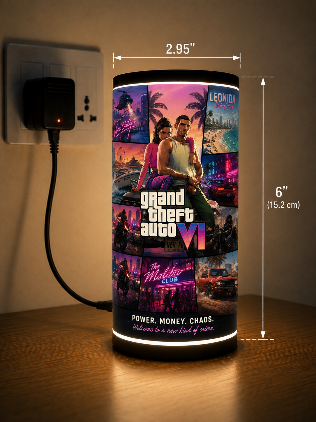 GTA VI Themed LED Lamp
