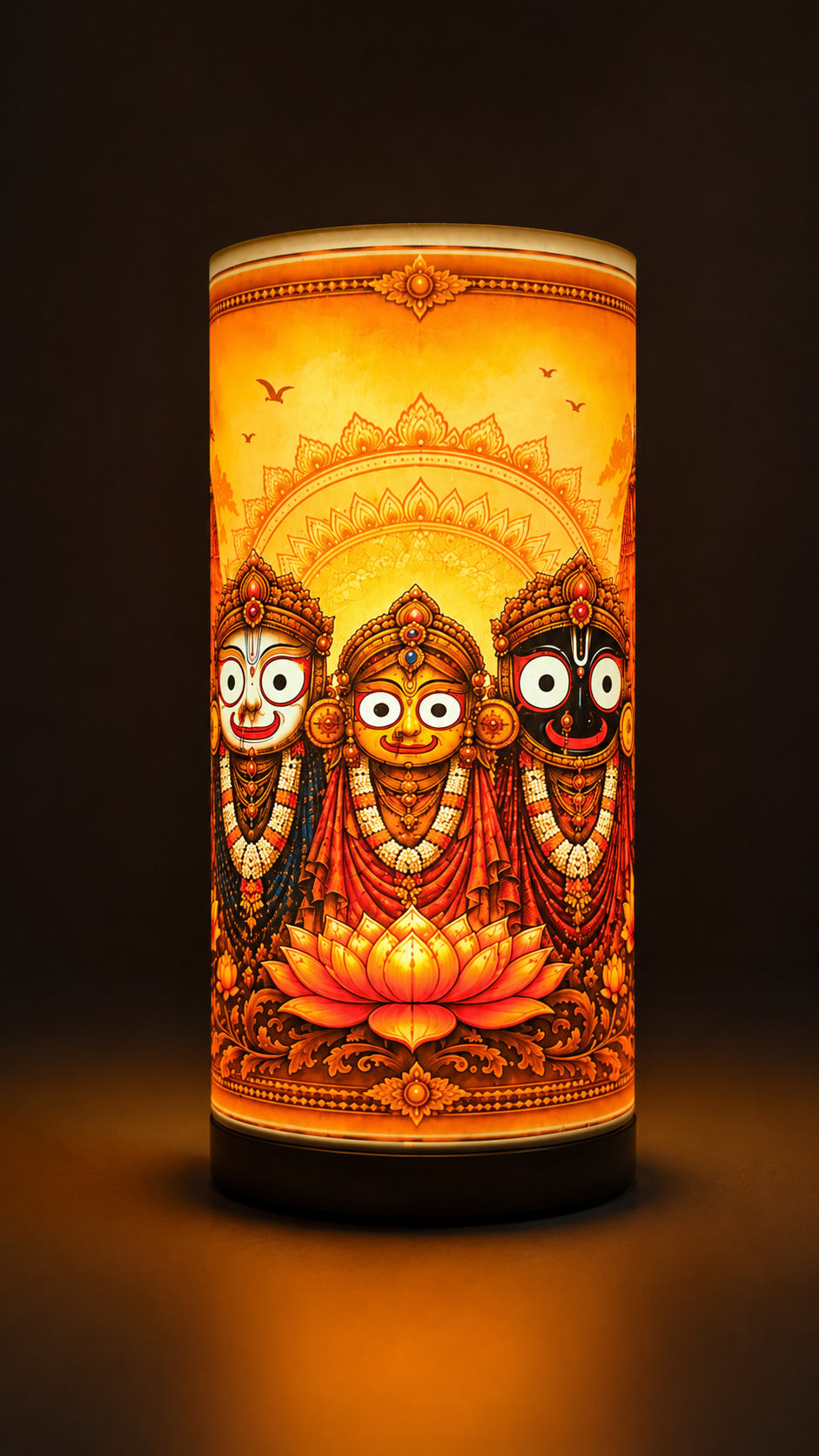 Shri Jagannath Devotional Cylinder LED Lamp | Warm White