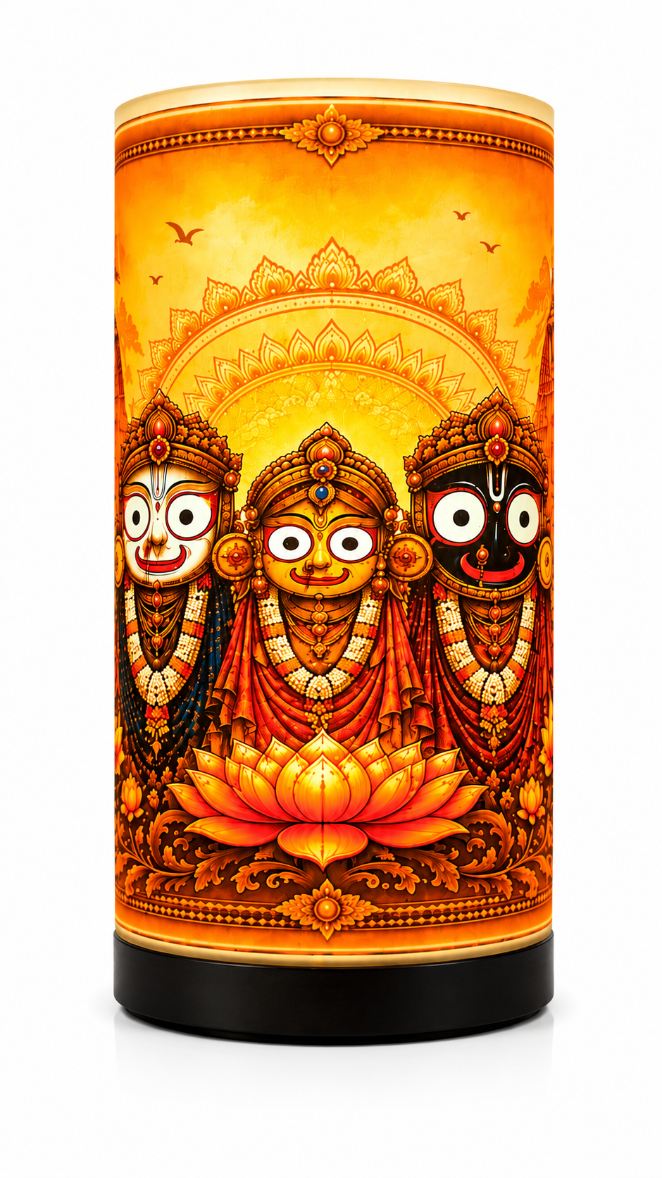 Shri Jagannath Devotional Cylinder LED Lamp | Warm White