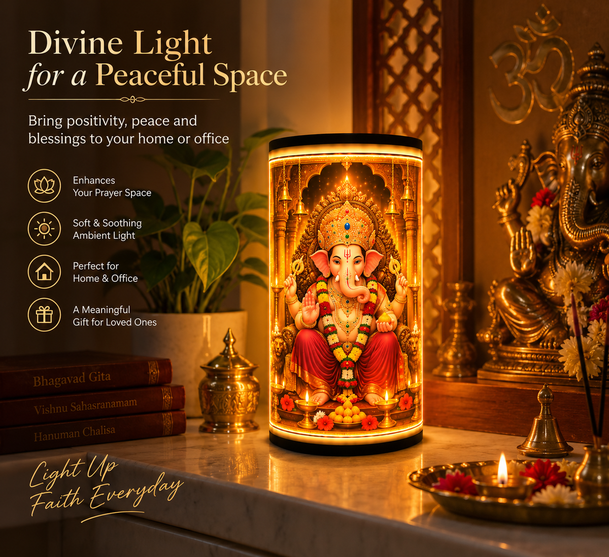Lord Ganesha Devotional LED Lamp