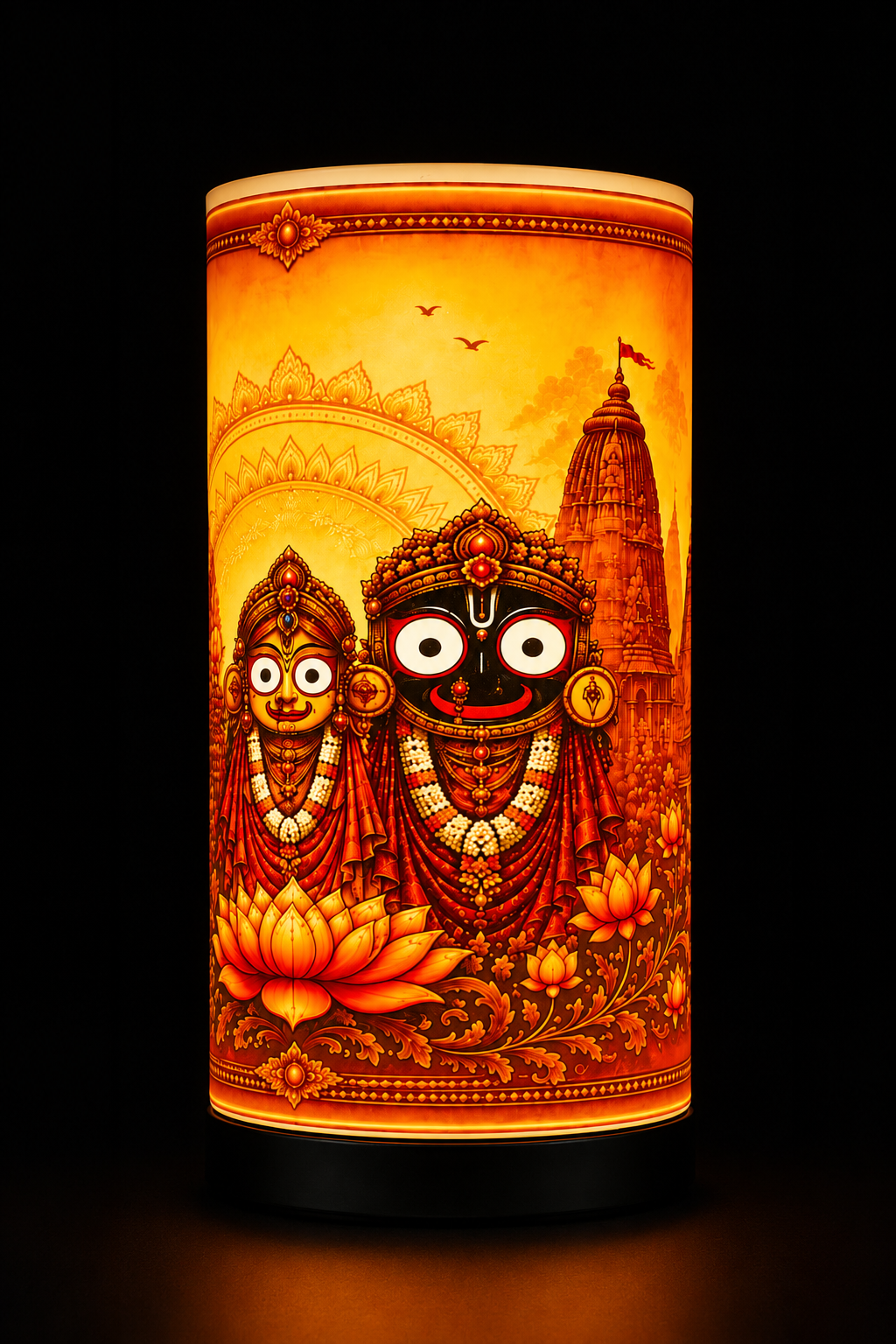 Shri Jagannath Devotional Cylinder LED Lamp | Warm White